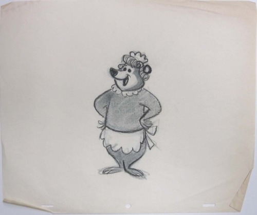 talesfromweirdland:‪Design sketches (and a model sheet) for Hanna-Barbera’s Yogi Bear. The character