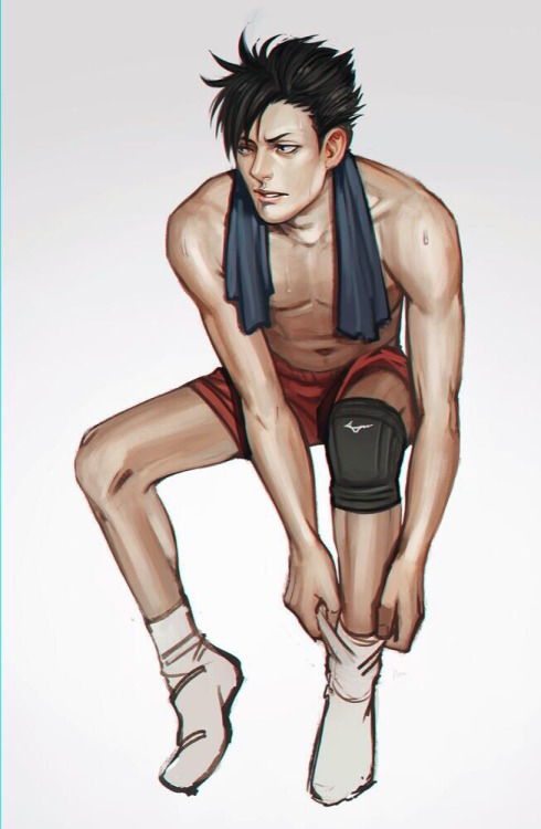 mstrmagnolia:  Some Kuroo practices I did last week~  Pose ref from here 