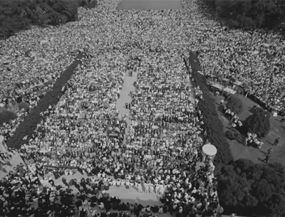 retrocampaigns: Speakers and Musicians at the March on Washington  Of all speakers, none was more memorable than Martin Luther King, Jr., who delivered his famous “I Have a Dream” speech during the program (transcript here).The still photo at the