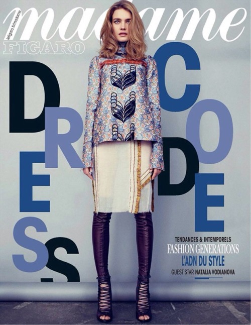 “Dress Code” Madame Figaro April 2015. Natalia Vodianova by Paul Schmidt, styling by Cec