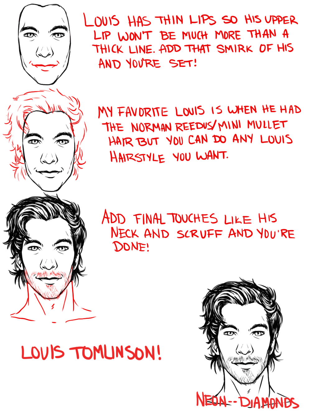 How to Draw Louis Tomlinson Cartoon - DrawingNow