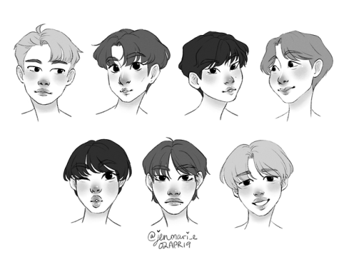 challenged myself to draw bts without any references to see if i can do it