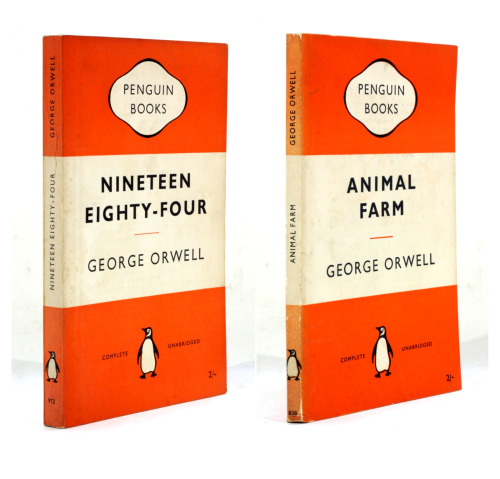 Nineteen Eight-Four & Animal Farm George OrwellVintage classic Penguin paperback editions 1954 &