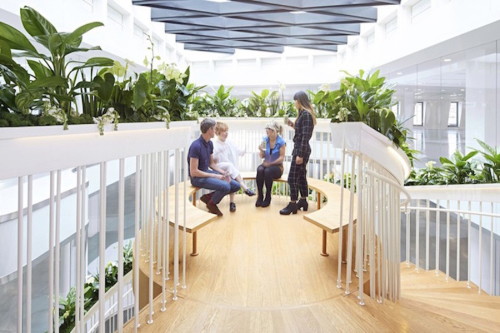 culturenlifestyle:  The Living Staircase by Paul Cocksedge Studio Paul Cocksedge Studio has constructed a vertical and horizontal staircase with the purpose of having an open room for relaxation and socialization. Constructed as a 12 meter high spiral