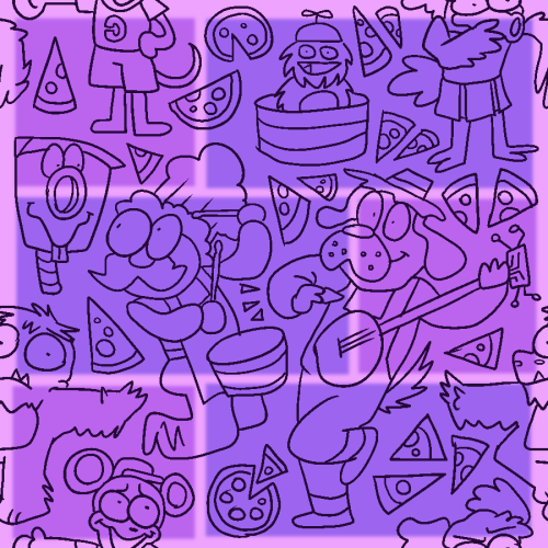 knave-woods:Made a lovely cec themed repeating background >:) #chuck e cheese #cec