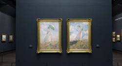 alligatorsandcheese:  atenderofsycamoretrees:  peggaboo:  mswitek:  They had not been seen together in the museum galleries for quite a while. Monet’s “Women with Umbrellas” are once again side by side in the Impressionist gallery.   AND THEN THEY