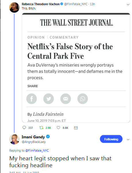 biokitty: mysharona1987:  mysharona1987:  But, Linda, they were totally innocent. Does she not grasp this?  She is evil.  Wow. She’s really trippling down on this shit and defaming these men AGAIN in the process. Like, there was a straight confession