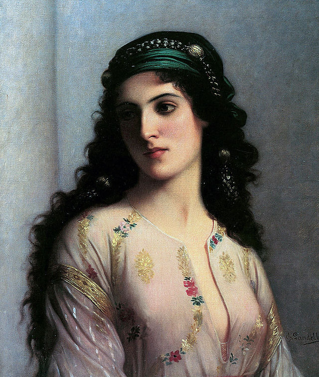 thewesternkingdom:  Jewish woman from Tangier, Morocco (1874) 
