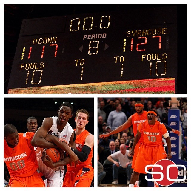 BACK IN THE DAY |3/12/09| Syracuse &amp; UConn battled through a 6-OT classic