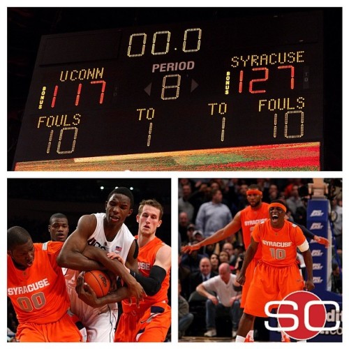 BACK IN THE DAY |3/12/09| Syracuse & UConn battled through a 6-OT classic in the Big East Tourney. 