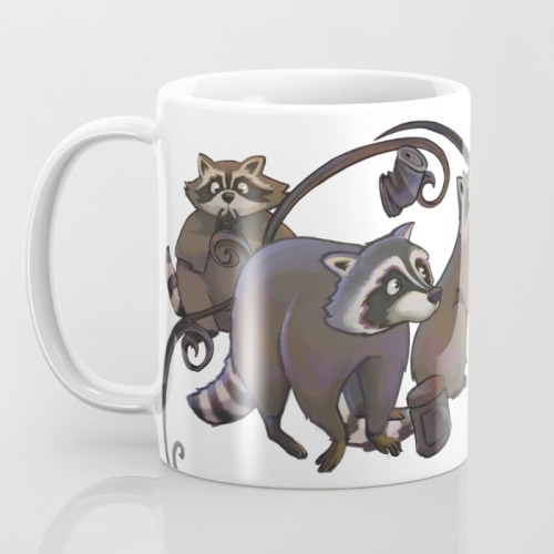 I’ve just got a gang of mischievous little raccoons at my @society6 store :) here society6.c