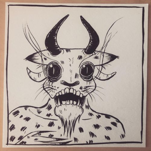 #inktober day 8! Today’s #demon is Flauros/Flavros! Flavros appears in the form of a leopard, but ca