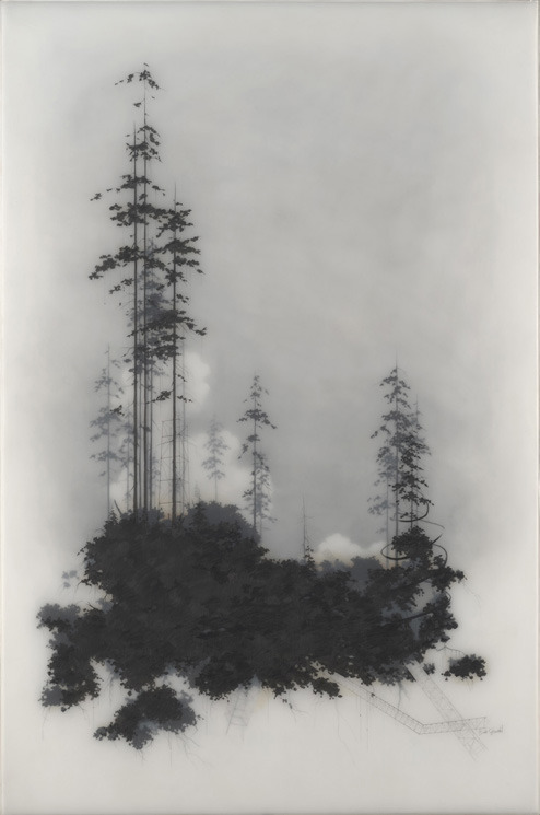 arpeggia:  Drawings using graphite, tape, and resin by Brooks Shane Salzwedel Click