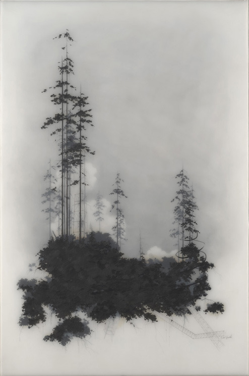 arpeggia:Drawings using graphite, tape, and resin by Brooks Shane Salzwedel