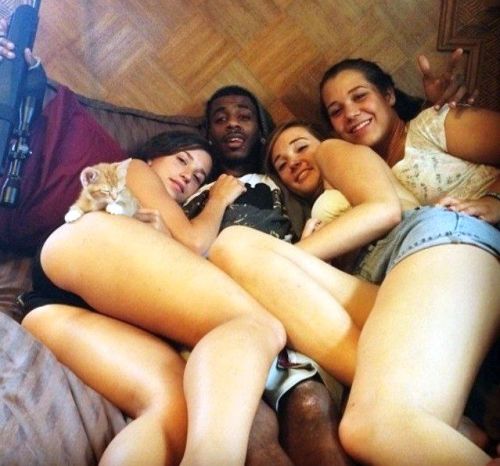 whiteraceupgrade: whitedaughtersblackfathers: Sleepovers are the best! sleepovers,, breeding party i