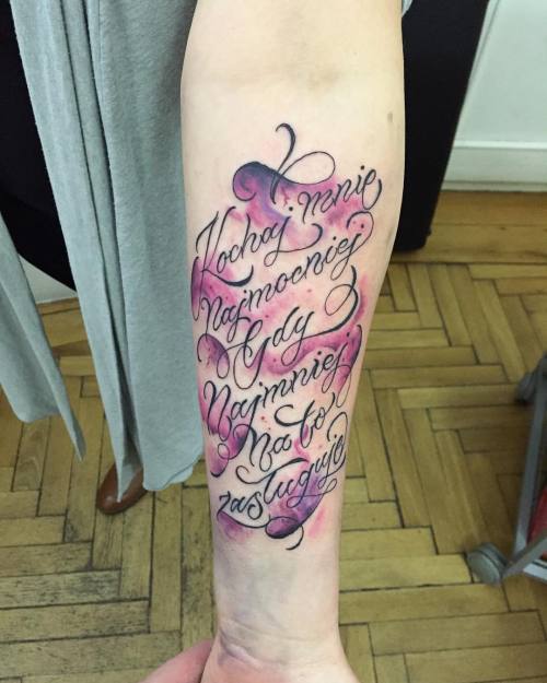  #wlk #calligraphy #lettering #letteringcartel #lettringtattoo #love #krakow #rocknink #watercolor #