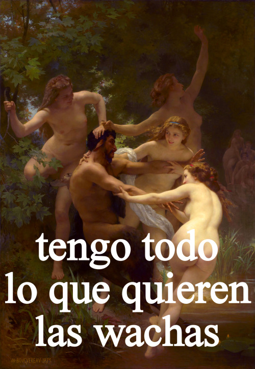  William-Adolphe Bouguereau  - Nymphs and Satyr (1873) El Apache Ness “Mueve el totó” https://www.yo