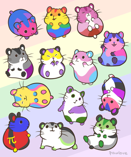 pawlovearts:Here it is! Pride hams v3.