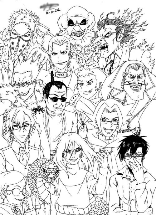 My Favourite Villains Part 1 - 7 Art Dump (Old Art.)
