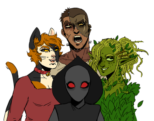 busket:i went ahead and drew the rest of zaphs party with them. now its a halloween party