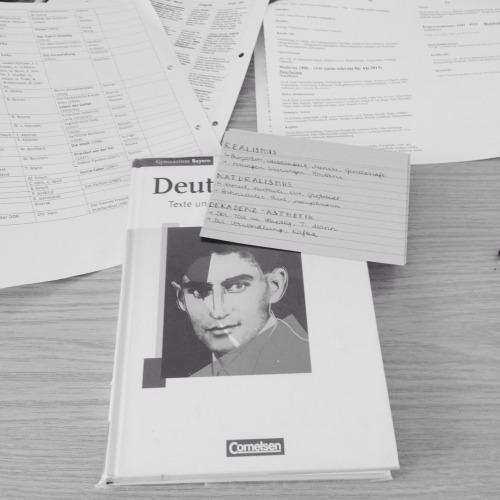 Round II: German final exam next Tuesday I feel like Kafka is judging me