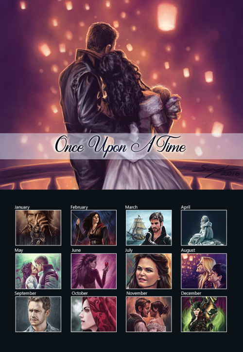 Calendars for 2021 are available now! I’ve made two for this year. For the OUAT one I tried to inclu