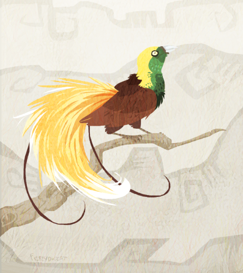 Bird-of-paradise &lsquo;w&rsquo; &lt;31 hour with lasso tool and paint bucket &lt;333