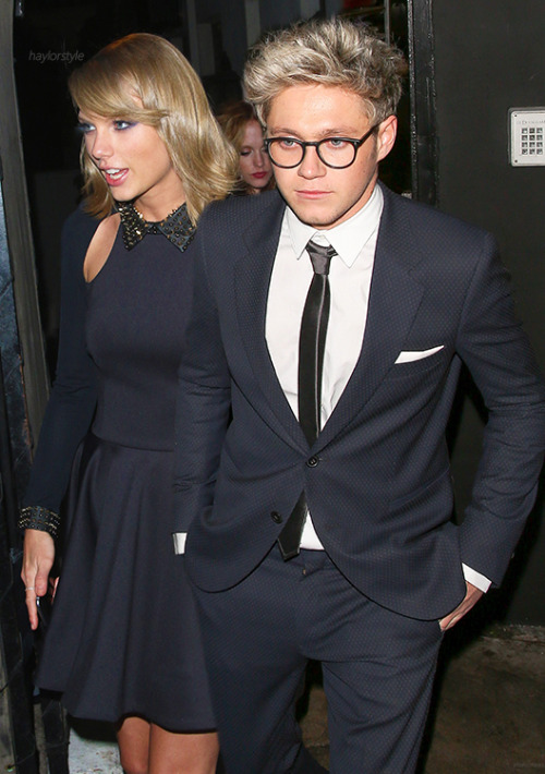 Taylor and Niall leaving a restaurant in Hollywood. 