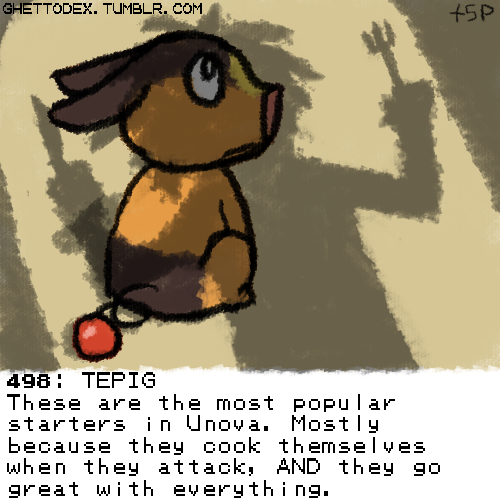 498: TEPIG These are the most popular starters in Unova. Mostly because they cook themselves when th