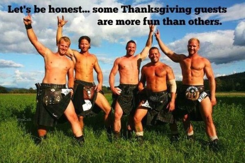I’m sure we have room at the table for these kilted men!