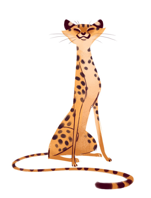 dailycatdrawings: 387: Happy Cheetah