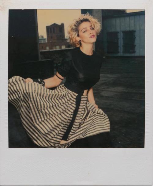 twixnmix:  Madonna Polaroids by Richard Corman, 1983.In June 1983, 24 year old Madonna was rising on the club charts with singles Everybody and Burning Up. Photographer Richard Corman captured pre-fame Madonna at home one month before the release of her