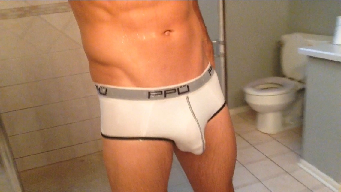 exposedhotguys:  Video- Dare: Wet Underwear I got dared to take a shower in white