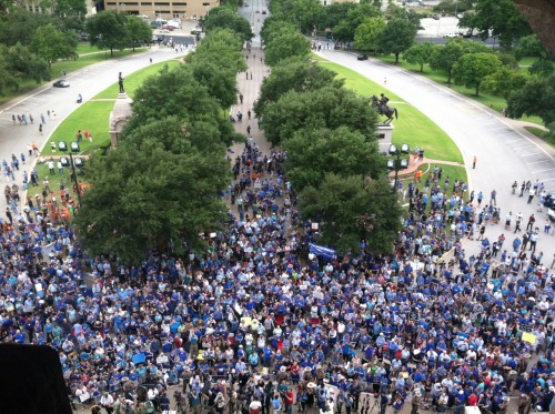 Everything&rsquo;s bigger in Texas. Including pro-choice rallies (top&ndash;last week).It&rsquo;s es