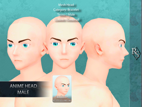 I wanted to make a head with classic anime features to make my anime sims feel more polished and acc
