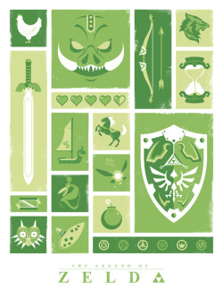 Copiouslygeeky:  Zelda Object Poster This Is One Of A 3 Poster Set, You Can Check