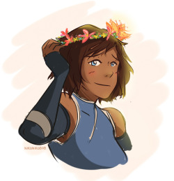 nikoniko808:  did this quick doodle of flower crown bae 