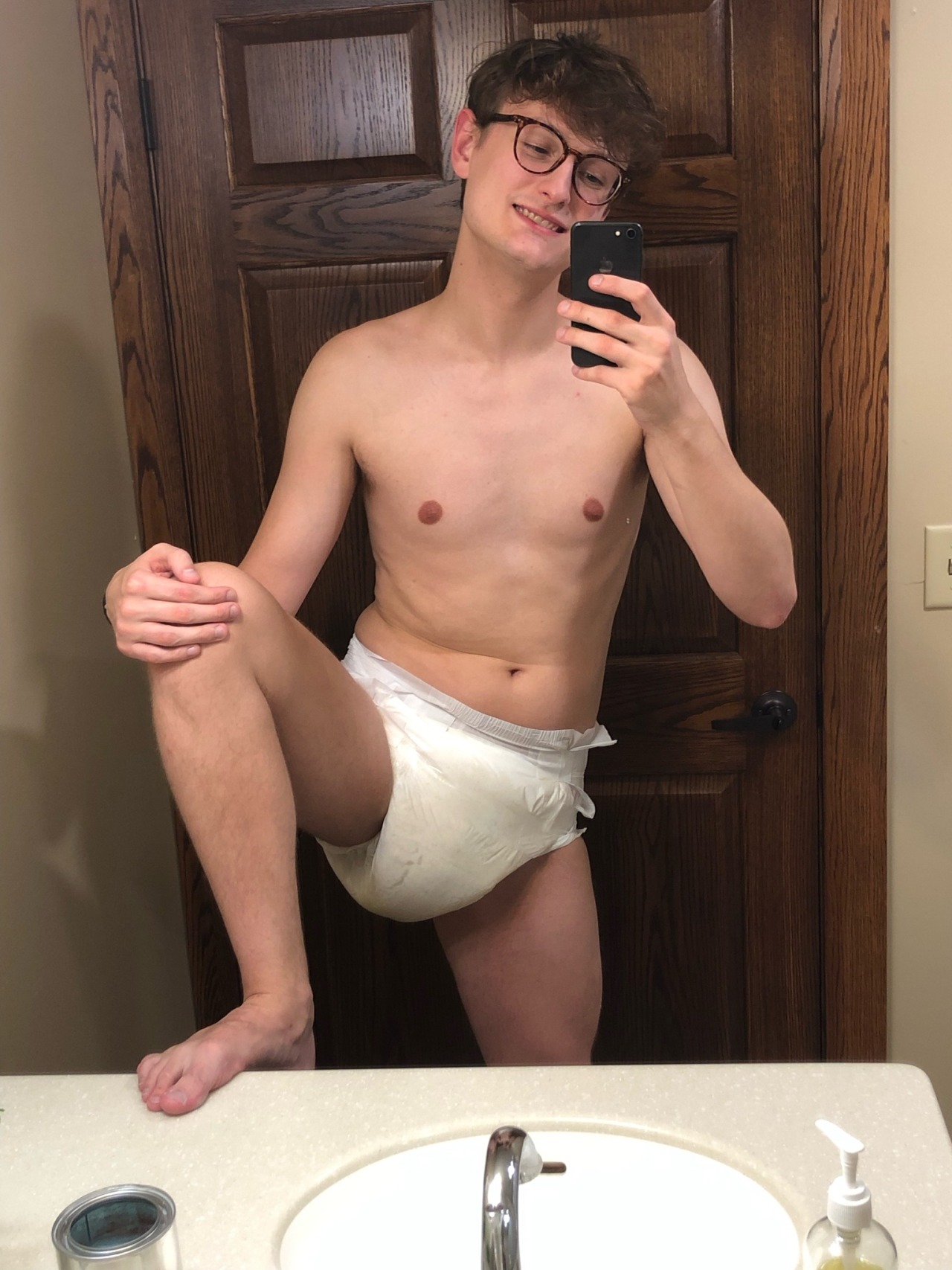 every day in diaper — If I get 100 followers by the end of the day, my...