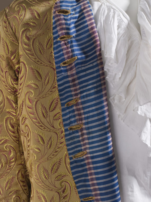 historicaldress: Man’s At-home Robe (Banyan) France, circa 1760 Silk satin with supplementary 