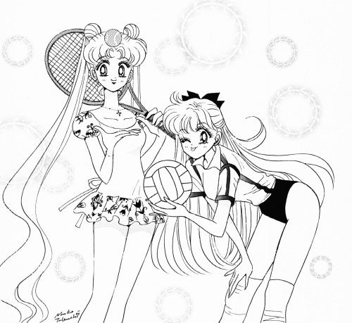 silvermoon424:Random doodles/drawings of the Senshi, part 1.