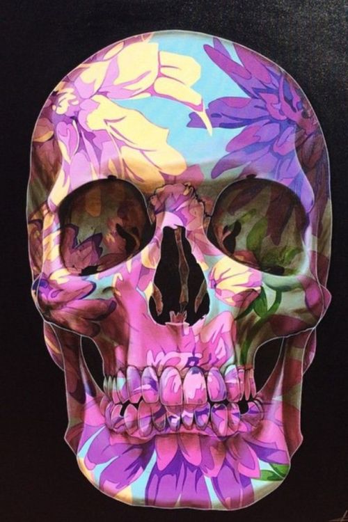 obsessedwithskulls:  Floral skull by Gerrard King.http://www.floralskull.com/gallery