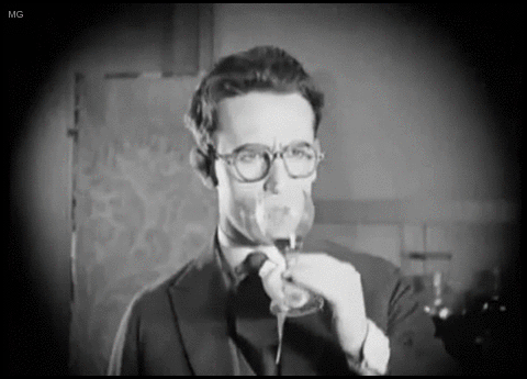 fyeah-haroldlloyd:Harold Lloyd tests some bootleg whiskey in “High And Dizzy” (1920)