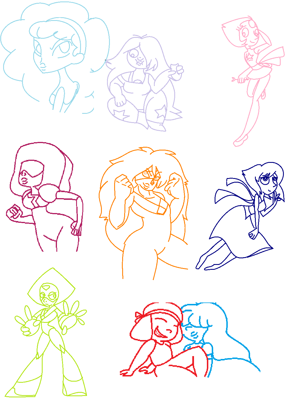maylen249:  steven universe doddles :V plus random ocDiamond from princesscallyiewhy