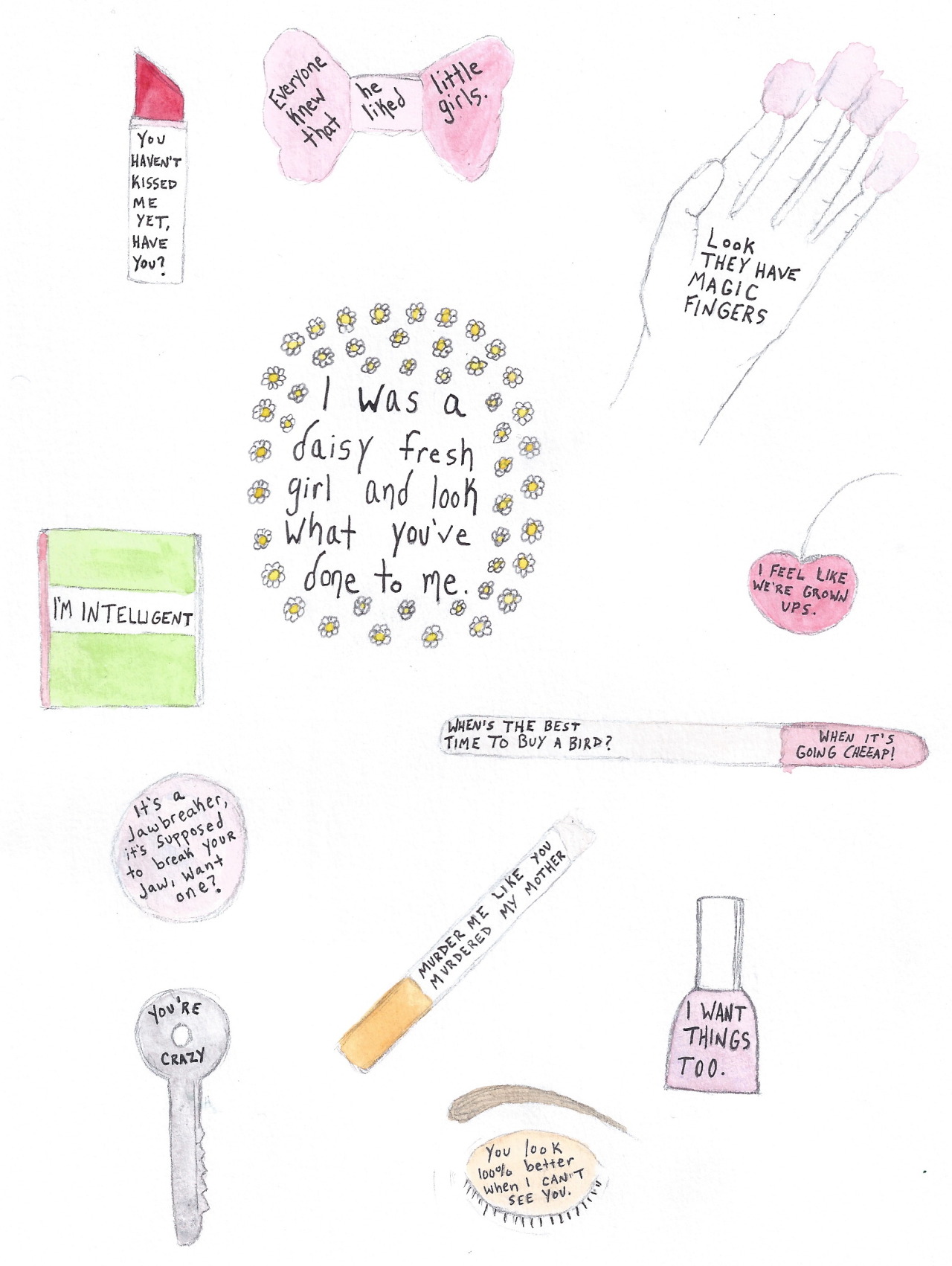 animeshaven: little illustrations of some quotes said by Lolita (Dolores Haze) in