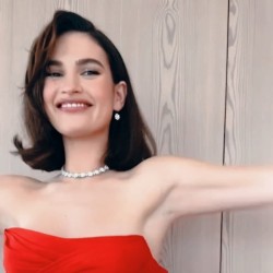 Porn elysianfleur:lily james. golden globes & photos