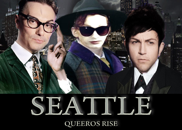 Decided to make a mashup of the 3 Seattle RuGirls dressed as 3 Gotham Villains
Robbie Turner as Edward “The Riddler” Nygma
Jinkx Monsoon as Jeremiah “The Joker” Valeska
BenDelaCreme as Oswald “The Penguin” Cobblepot