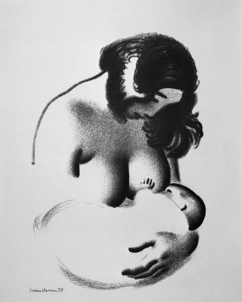 bm-european-art: Mother and Child, Aage Sikker-Hansen, 1937, Brooklyn Museum: European ArtSize: Imag