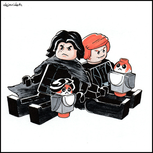 commission for Yananiris on twitter sales of my digital Kylux&Porgs artbook are still open! 