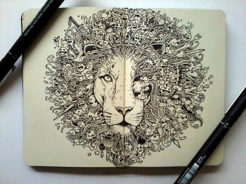 escapekit:  Rosanes Notebook Philippines-based freelance illustrator Kerby Rosanes creates amazing, whimsical doodles in his Moleskine notebook. 