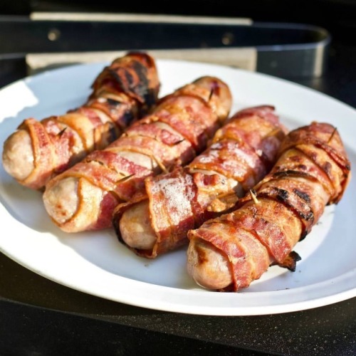 Made a bunch of these Grilled bacon wrapped bratwurst this last week. Great grill season kick off re